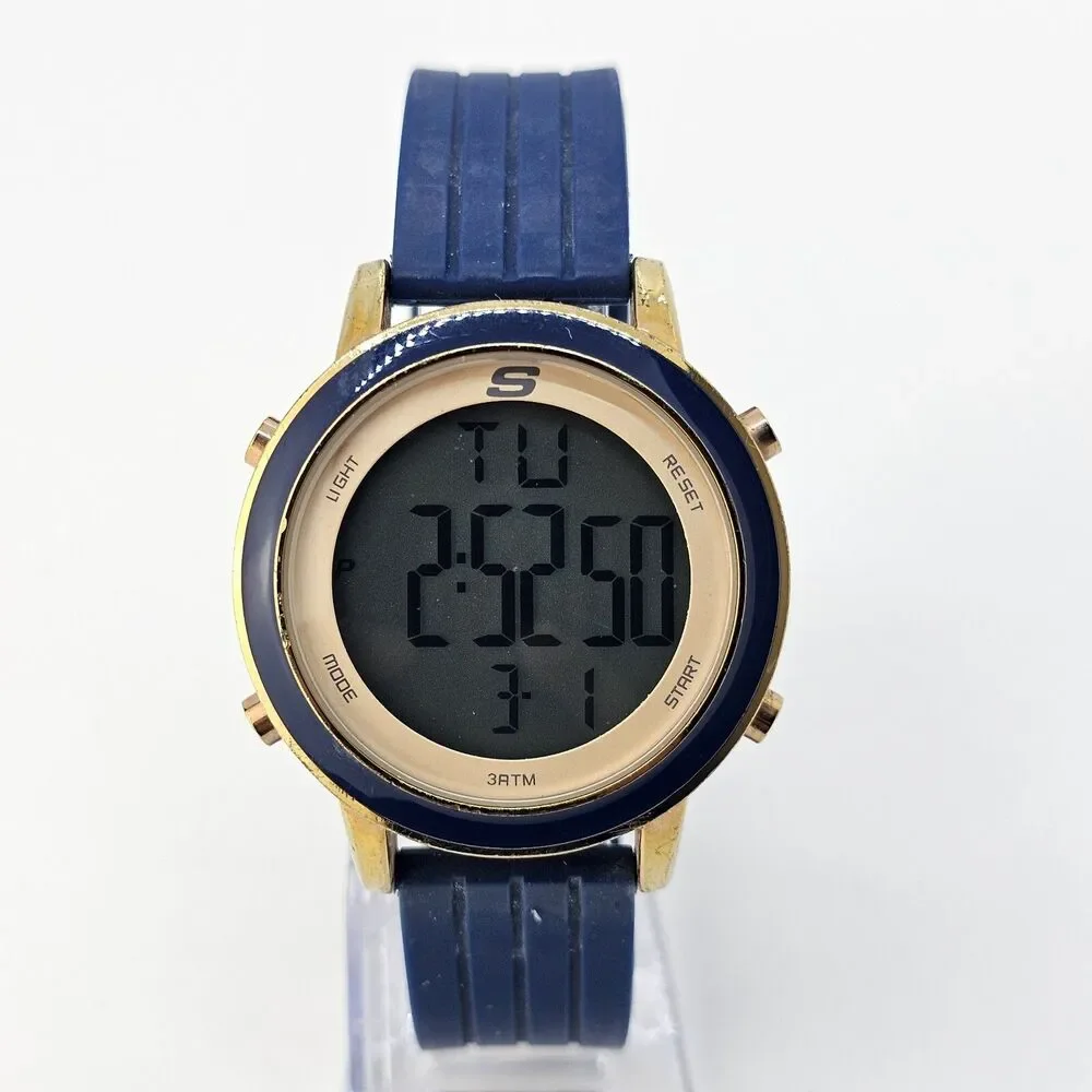 Sketchers Unisex Watch 40MM Rose Gold Blue‎ Gray Case Blue Plastic Bands